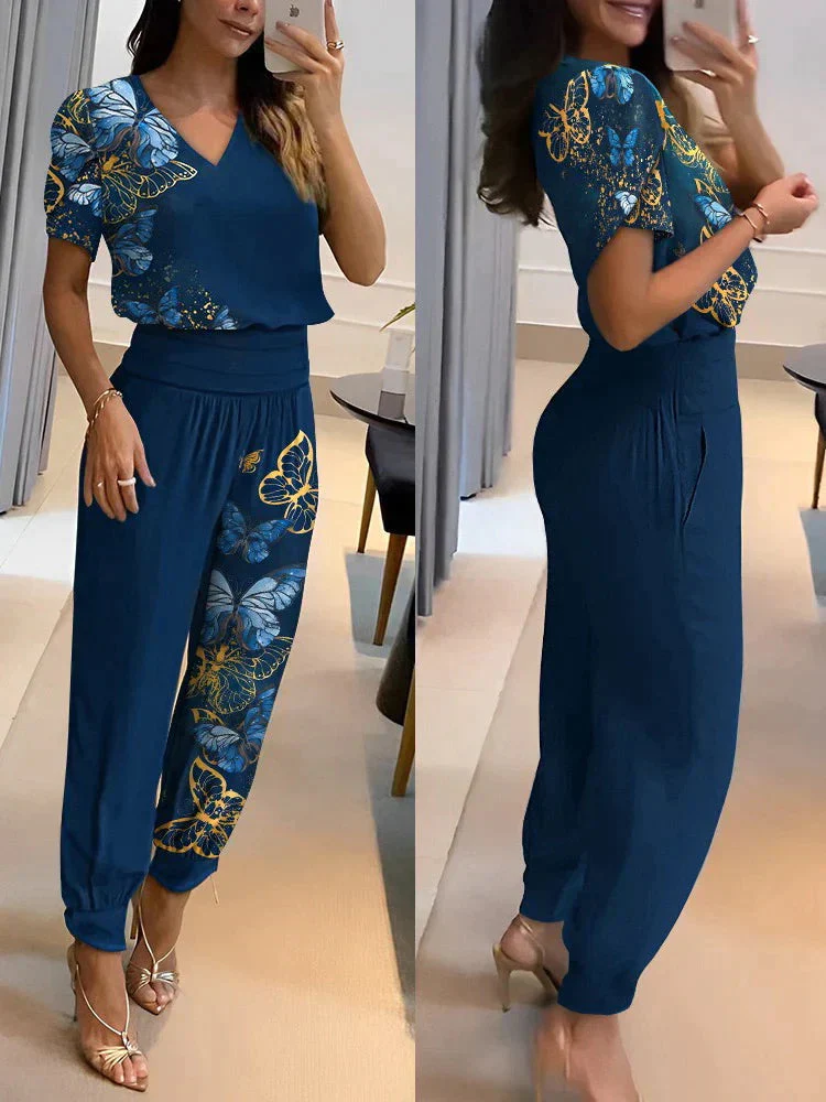 Lightweight women's lounge set – casual top and pants, high-quality fabric, for office and leisure - Image 6