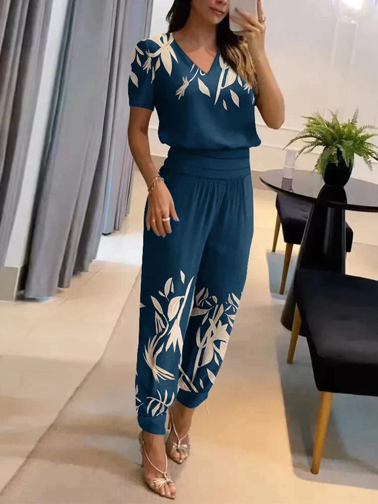 Lightweight women's lounge set – casual top and pants, high-quality fabric, for office and leisure - Image 7