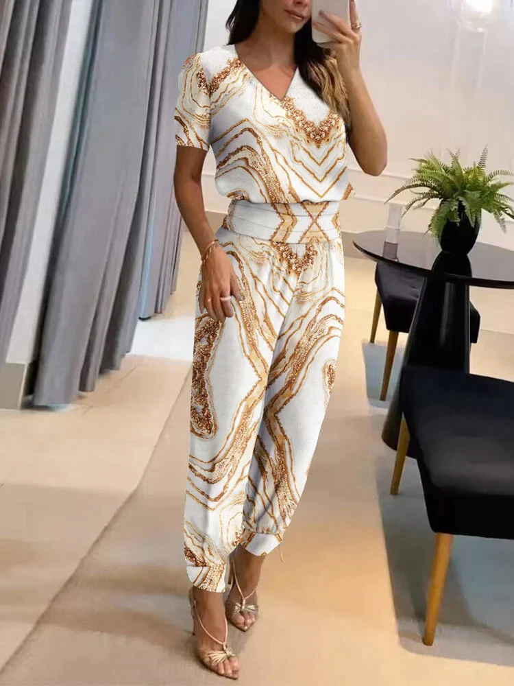 Lightweight women's lounge set – casual top and pants, high-quality fabric, for office and leisure - Image 9
