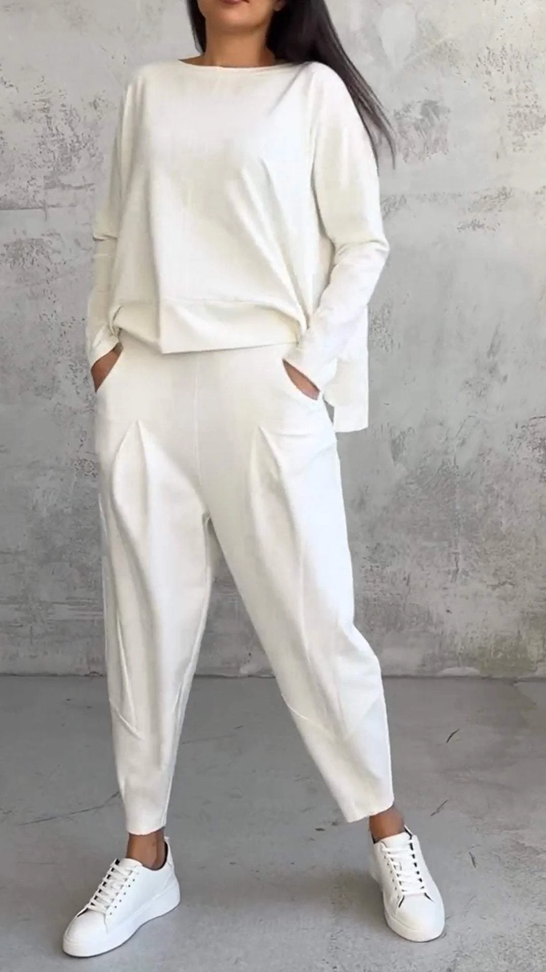 Lightweight women's loungewear set – relaxed fit, cotton, for casual days
