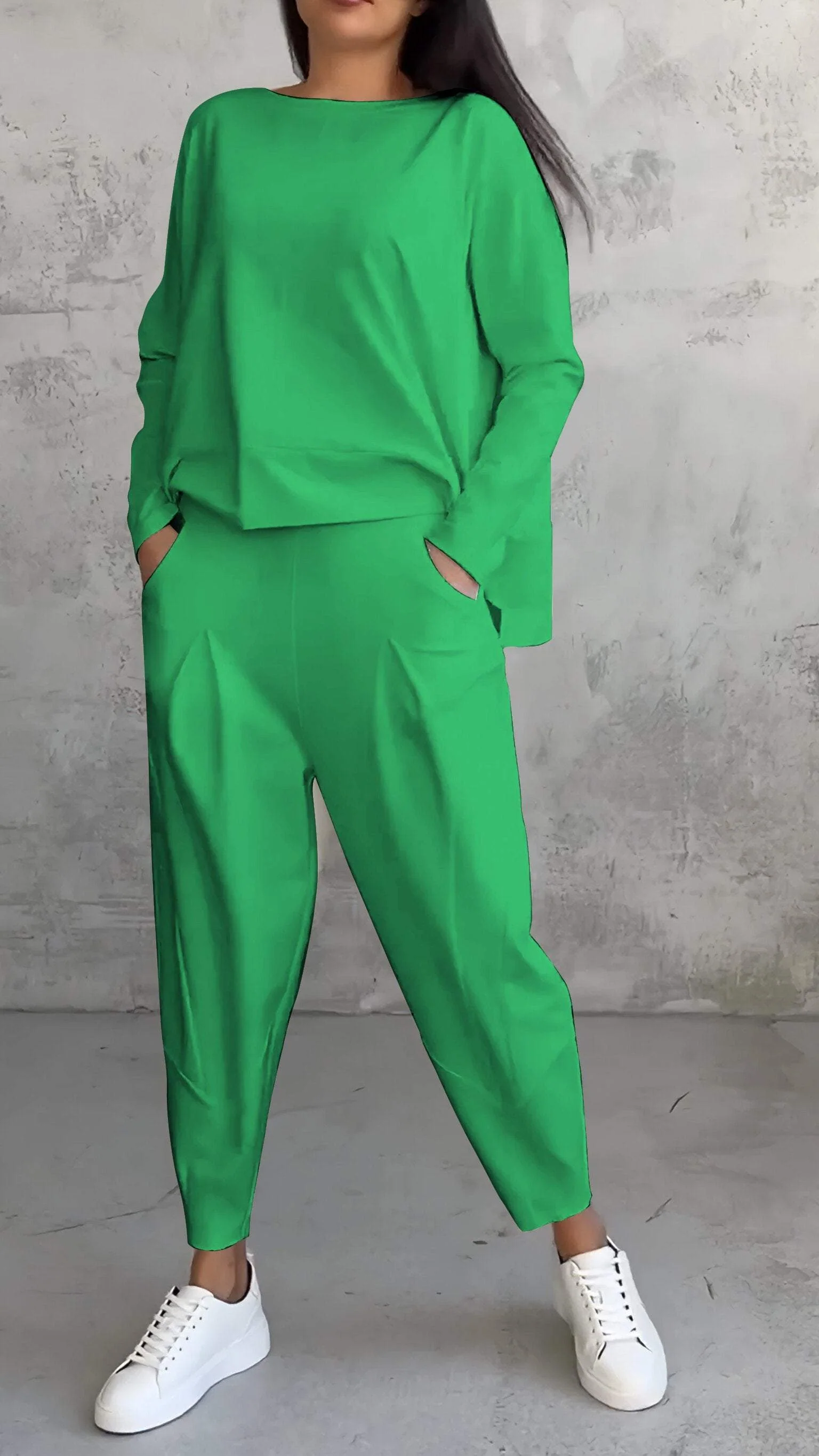 Lightweight women's loungewear set – relaxed fit, cotton, for casual days - Image 10