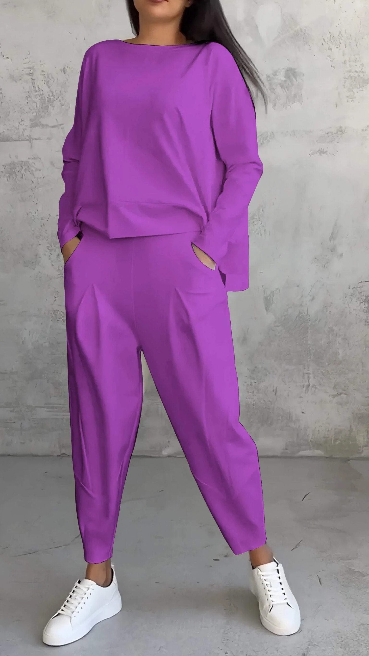 Lightweight women's loungewear set – relaxed fit, cotton, for casual days - Image 11