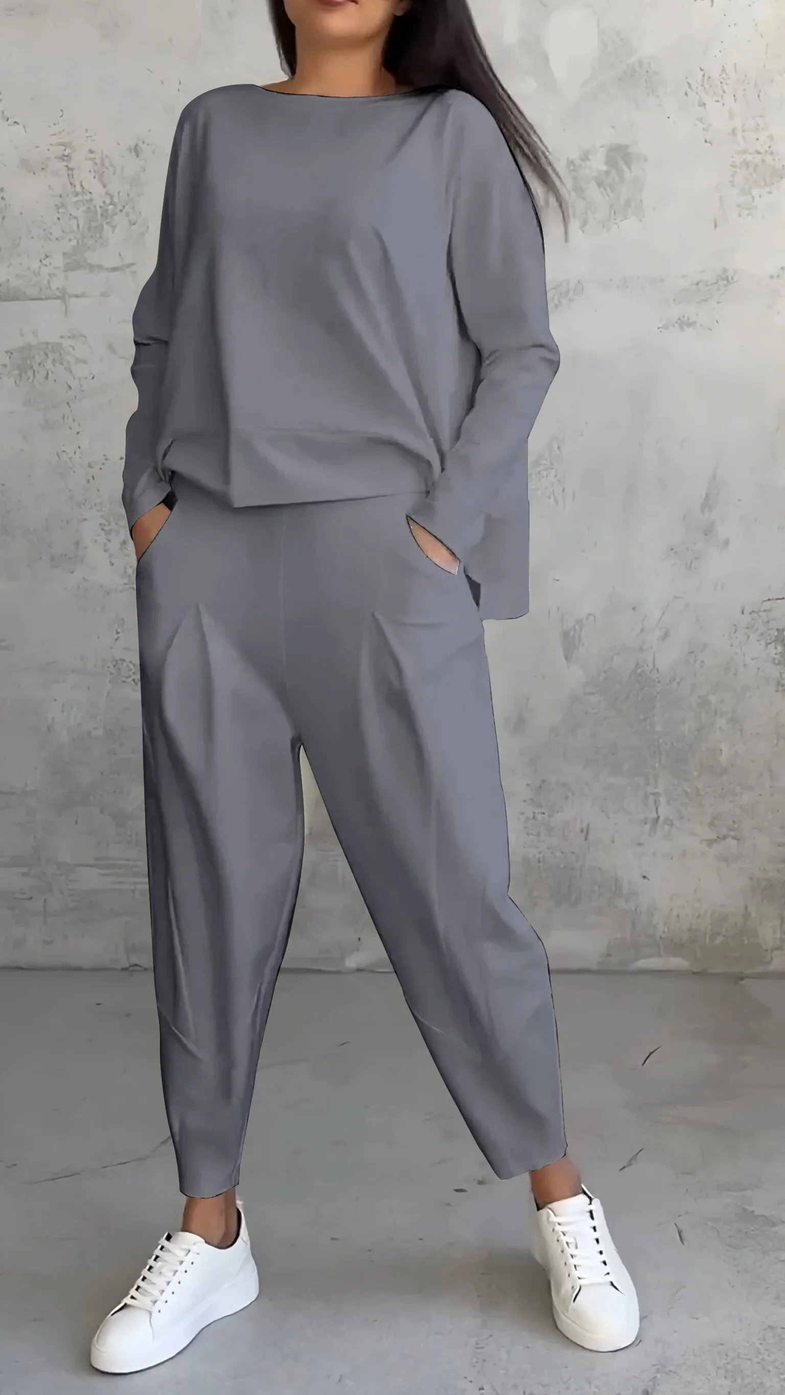 Lightweight women's loungewear set – relaxed fit, cotton, for casual days - Image 12