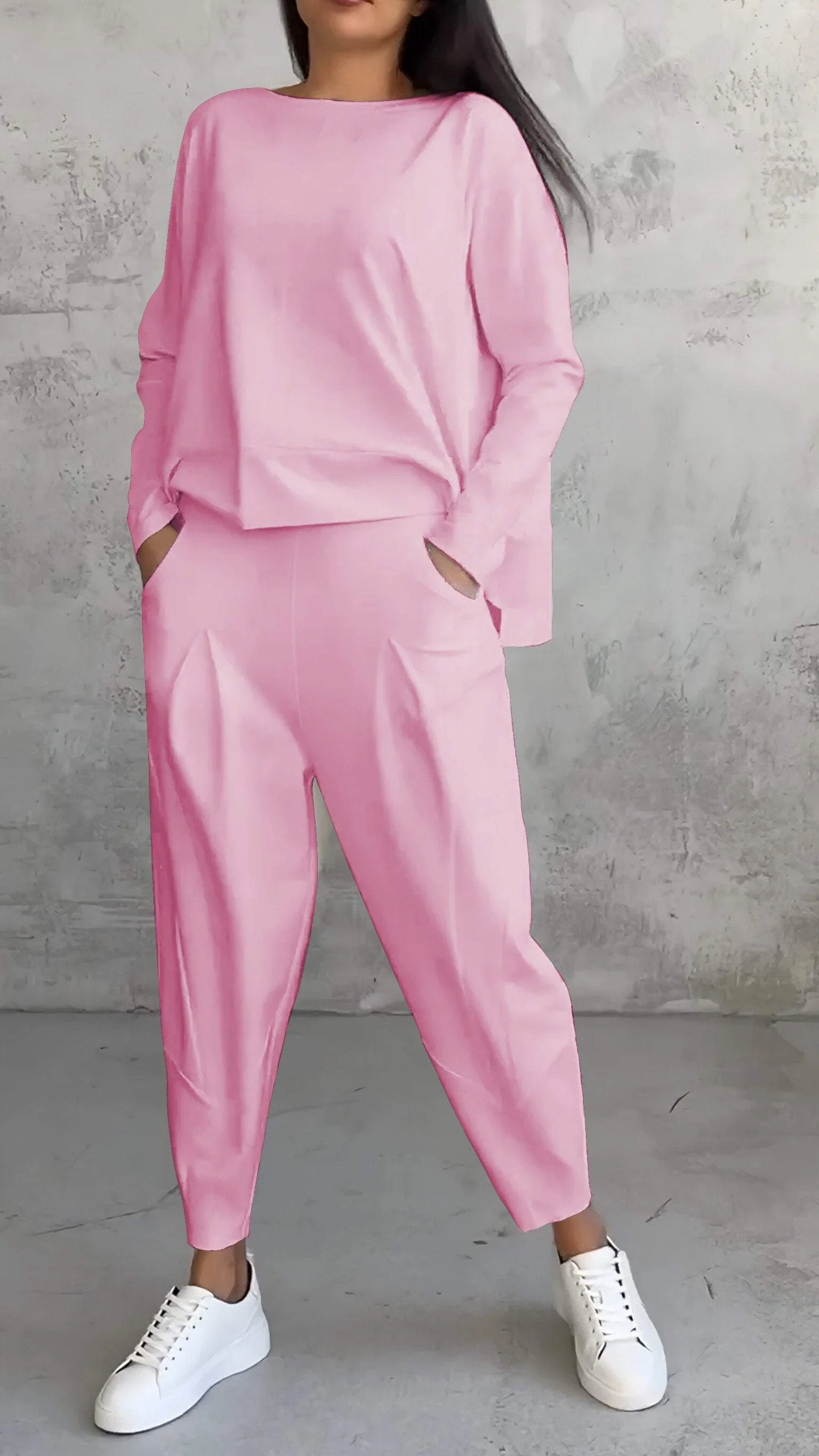 Lightweight women's loungewear set – relaxed fit, cotton, for casual days - Image 5