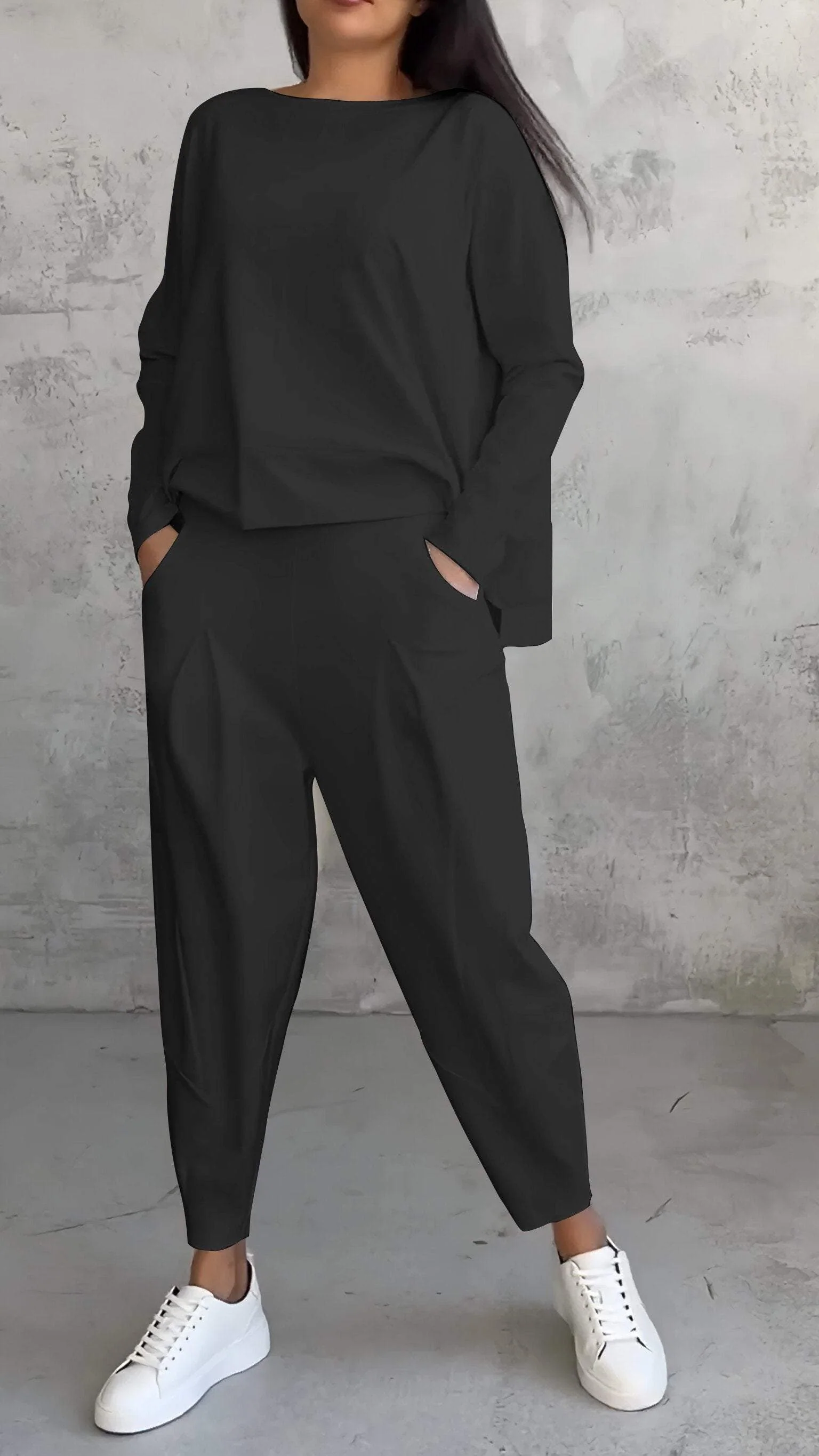 Lightweight women's loungewear set – relaxed fit, cotton, for casual days - Image 6