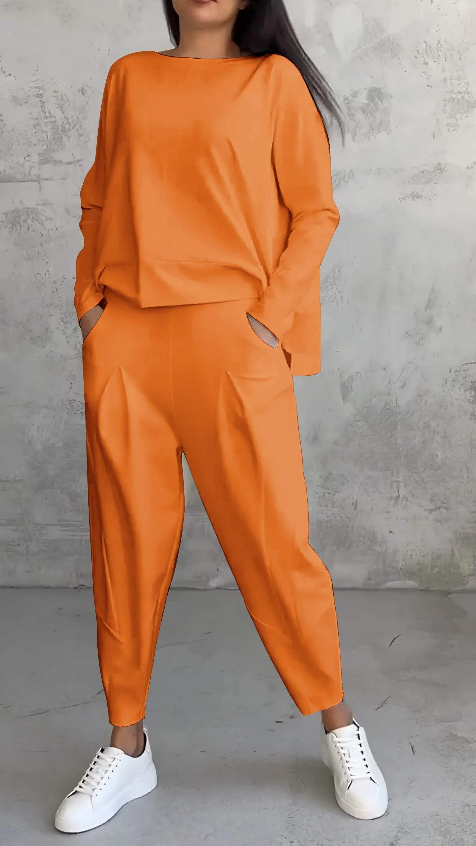 Lightweight women's loungewear set – relaxed fit, cotton, for casual days - Image 8