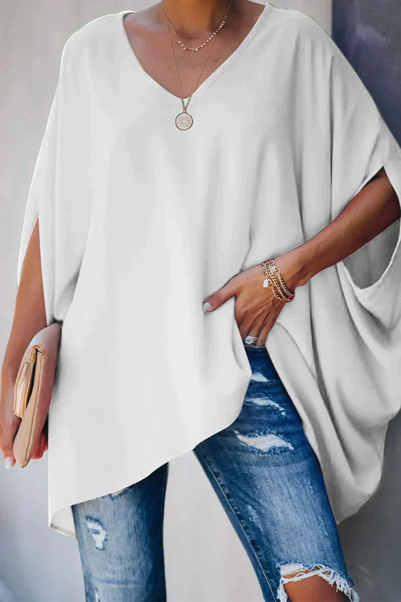 Lightweight women's oversized blouse – breathable cotton, for spring and summer - Image 5