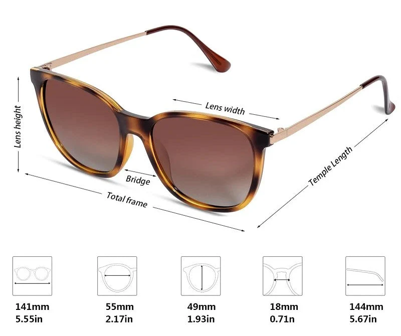 Lightweight women's polarized sunglasses – vintage cat-eye design, for summer activities - Image 8