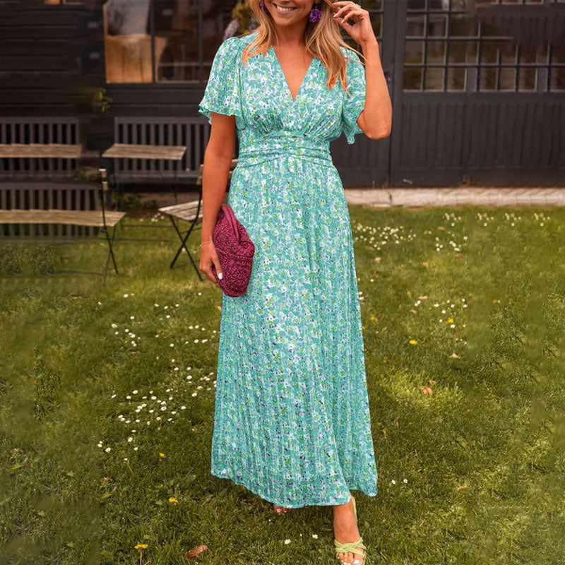 Lightweight Women's Summer Dress with V-Neck Design, Breathable Fabric, Airy Fit, Available in Multiple Colors - Image 10