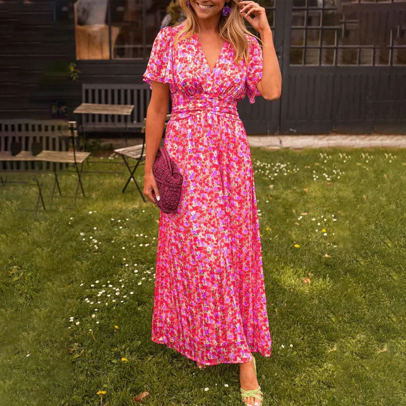 Lightweight Women's Summer Dress with V-Neck Design, Breathable Fabric, Airy Fit, Available in Multiple Colors - Image 11