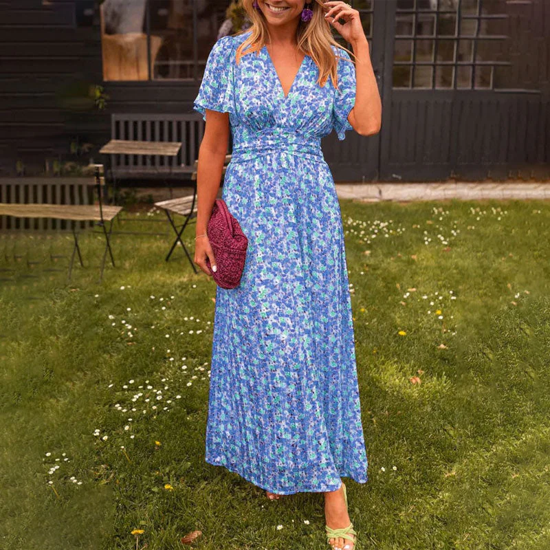 Lightweight Women's Summer Dress with V-Neck Design, Breathable Fabric, Airy Fit, Available in Multiple Colors - Image 8