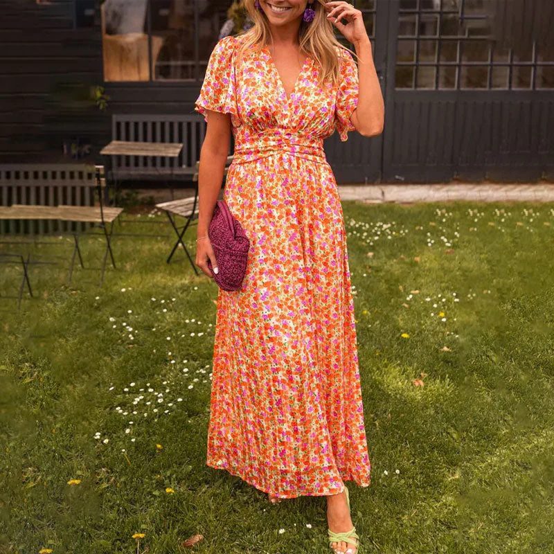 Lightweight Women's Summer Dress with V-Neck Design, Breathable Fabric, Airy Fit, Available in Multiple Colors - Image 9