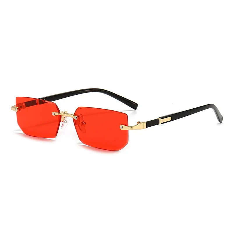 Lightweight women’s sunglasses – rectangular frame, minimalist design, for summer - Image 4