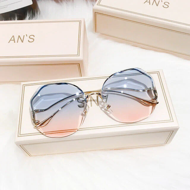 Lightweight women's sunglasses – rimless design, metal, for summer 2025 - Image 5