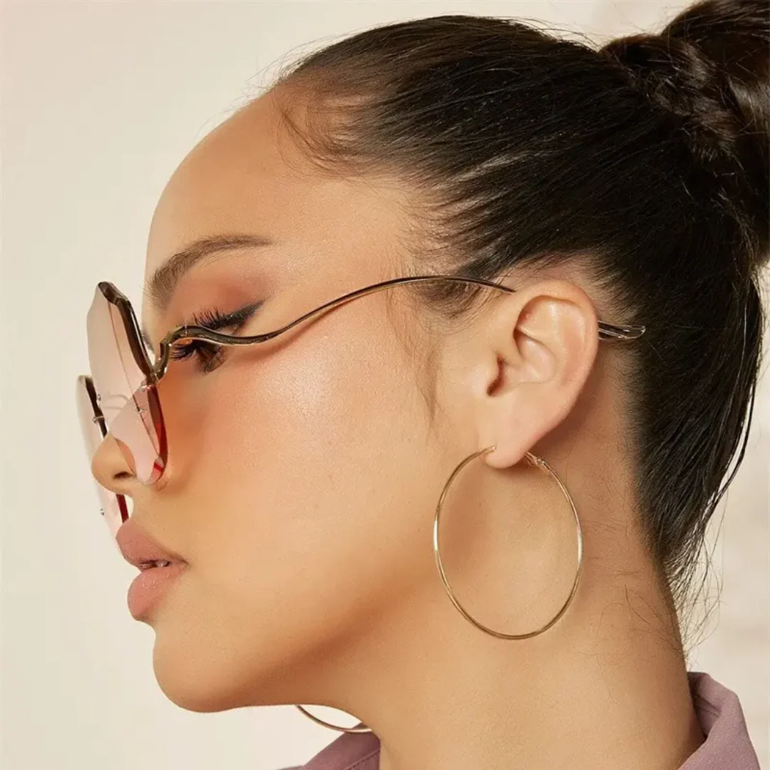Lightweight women's sunglasses – rimless design, metal, for summer 2025 - Image 8