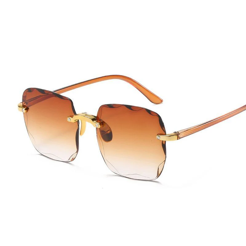 Lightweight women's sunglasses – rimless design, UV400 protection, ideal for summer - Image 2