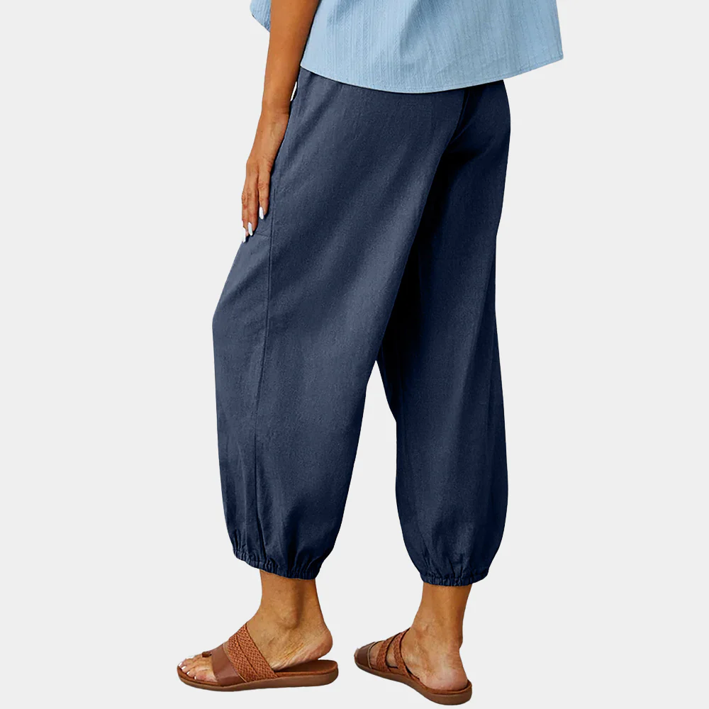 Lightweight women’s wide-leg pants – relaxed fit, high-quality material, for summer - Image 7