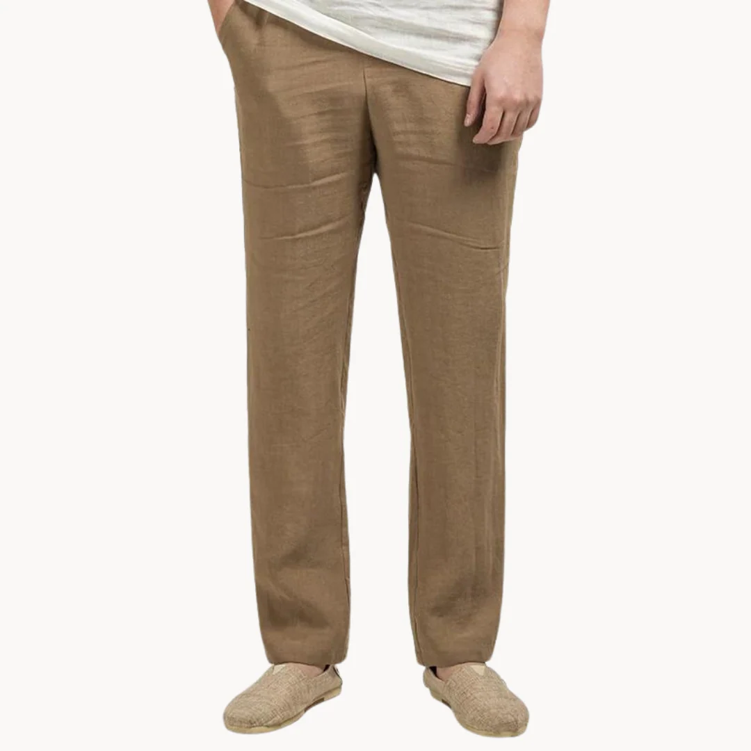 Linen Relaxed Pants for Men and Women, Breathable Flax Cotton Blend, Lightweight Casual and Formal Wear - Image 8