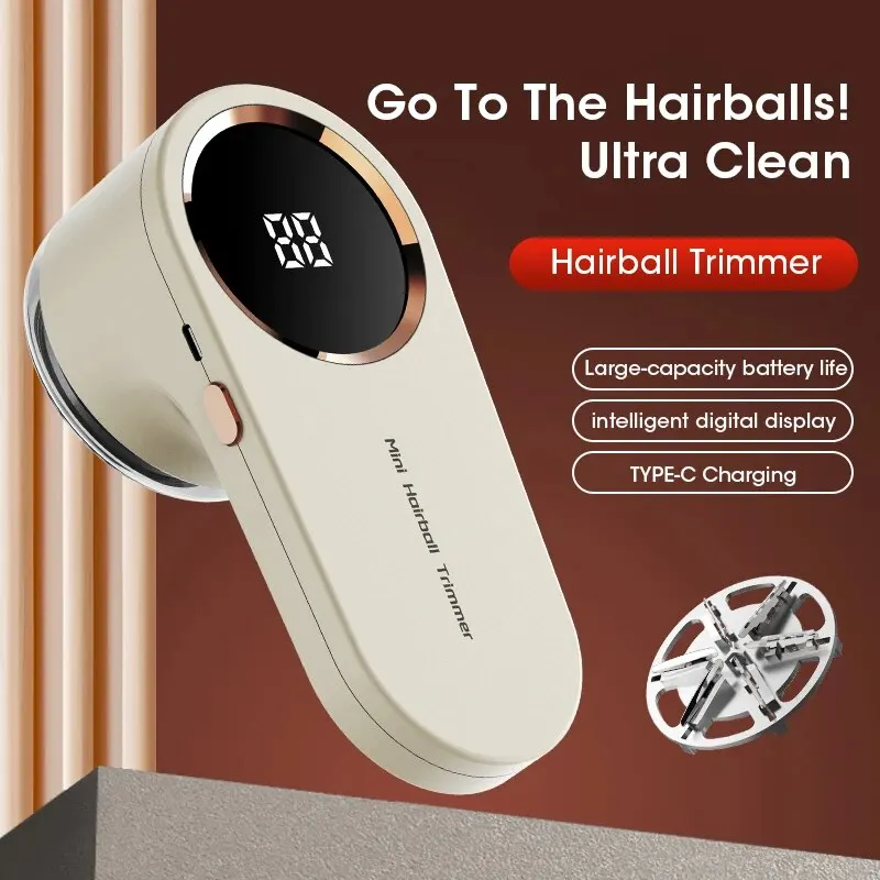 Lint Remover for Clothing USB Rechargeable Fabric Shaver, LED Digital Electric Fuzz Remover for Sweaters - Image 3