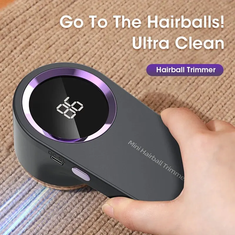 Lint Remover for Clothing USB Rechargeable Fabric Shaver, LED Digital Electric Fuzz Remover for Sweaters - Image 4