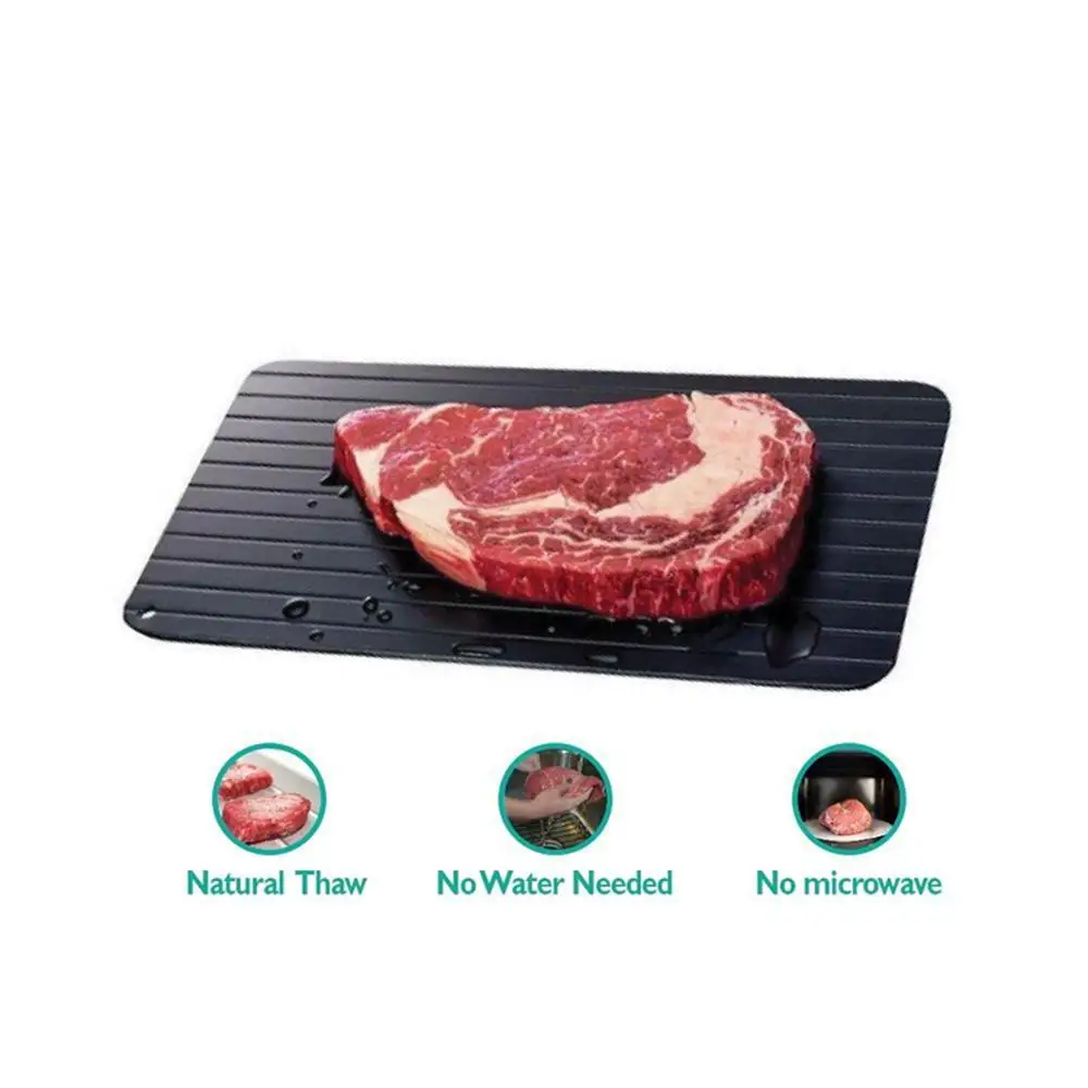 Fast Defrosting Aluminum Tray With Brush Thaw Board - Image 3