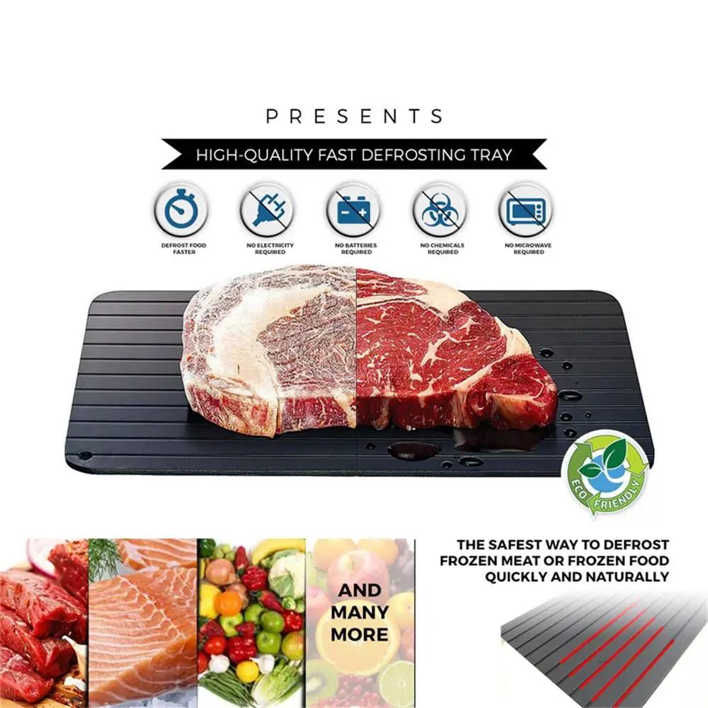 Fast Defrosting Aluminum Tray With Brush Thaw Board - Image 4