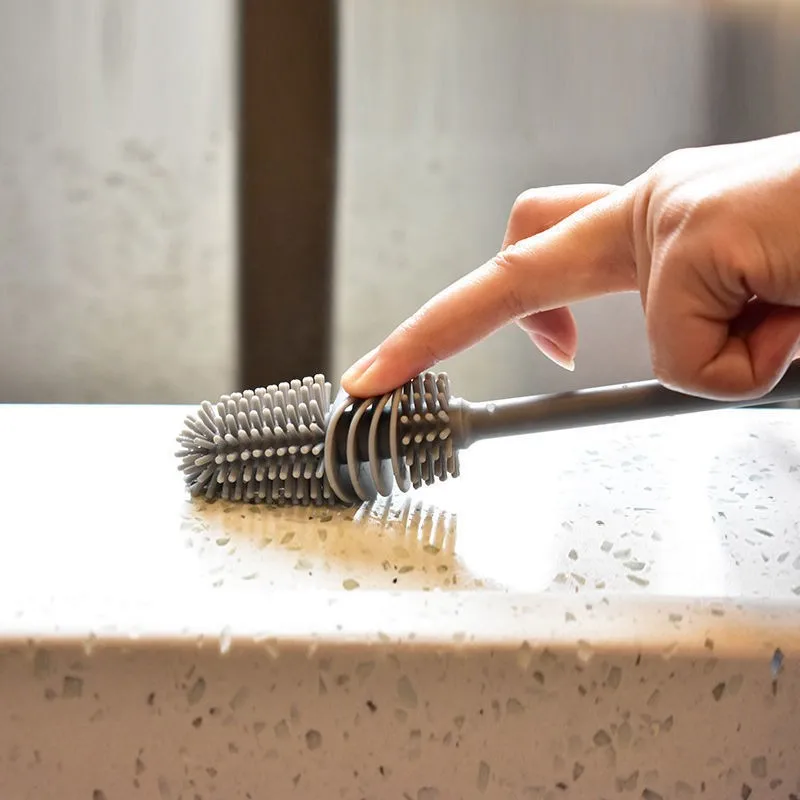 Long Handle Silicone Cleaning Brush - Household Stain Remover for Cups & No Dead Corners - Image 5