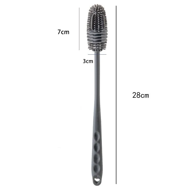 Long Handle Silicone Cleaning Brush - Household Stain Remover for Cups & No Dead Corners - Image 6