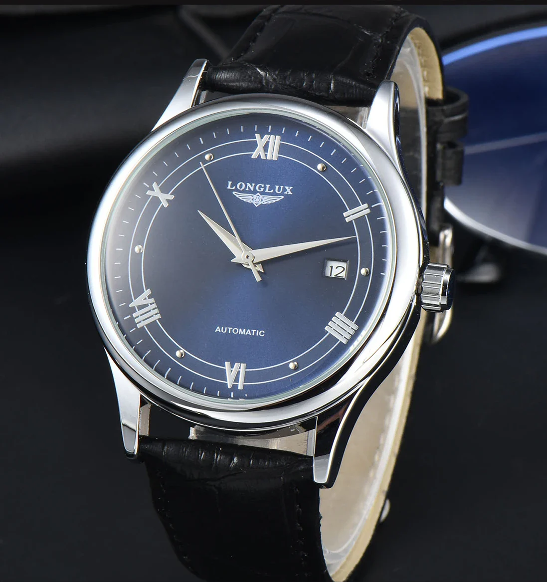 Automatic Watch Leather Strap Mechanical Date Waterproof - Image 5