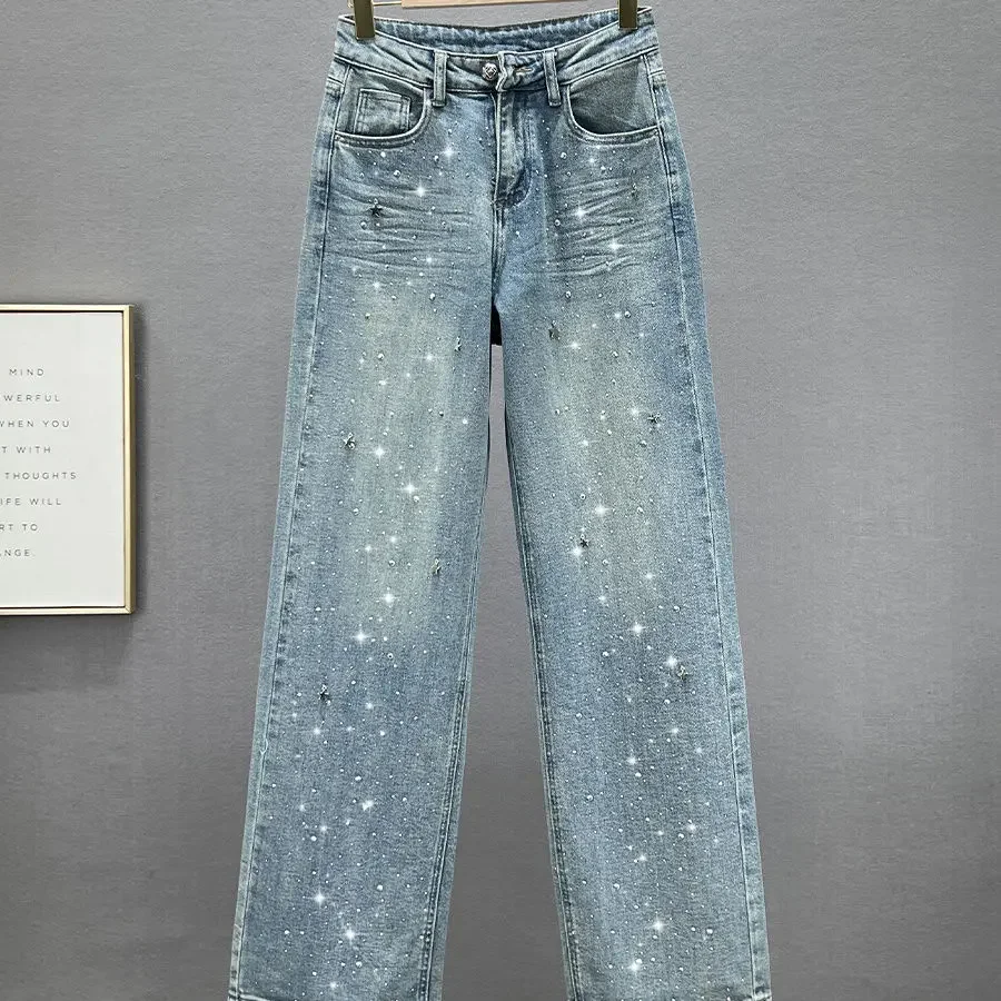 Loose Fit Casual Pants for Women in Blue, Breathable Cotton Polyester, Everyday Comfort Trousers