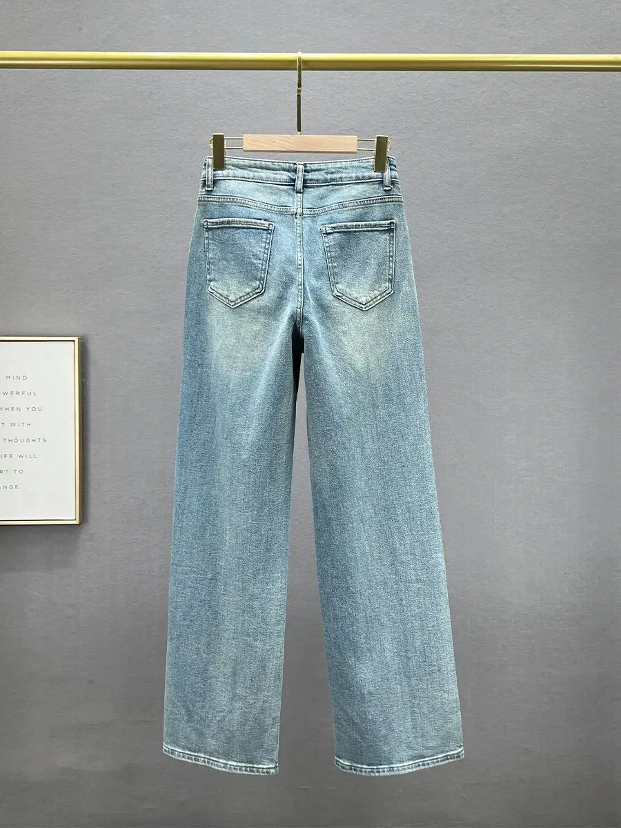Loose Fit Casual Pants for Women in Blue, Breathable Cotton Polyester, Everyday Comfort Trousers - Image 6
