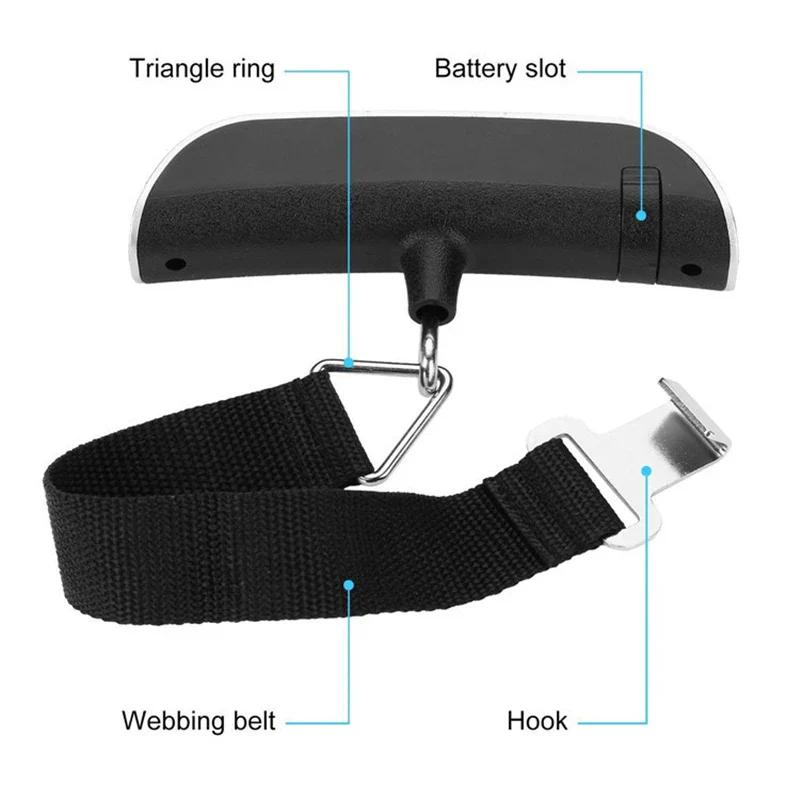 Luggage Scale Size S Digital LCD 50kg 110lb Hanging Travel Weighing Scale Compact Travel Essential 2026 - Image 4