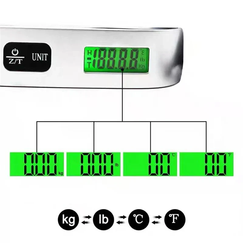 Luggage Scale Size S Digital LCD 50kg 110lb Hanging Travel Weighing Scale Compact Travel Essential 2026 - Image 6