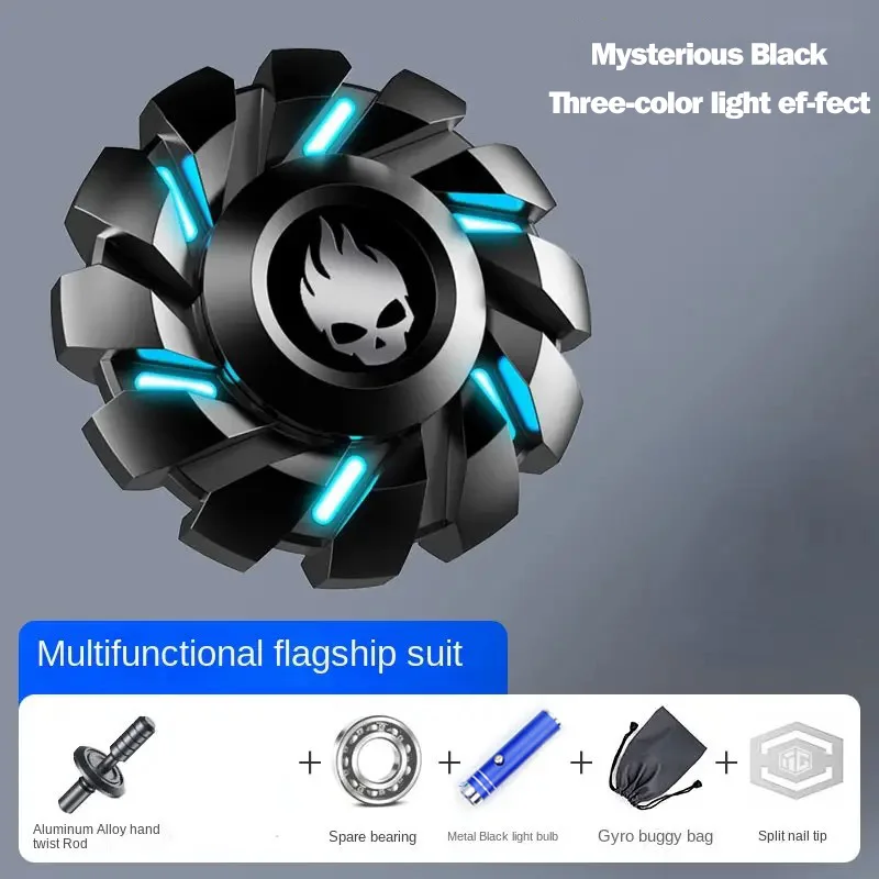 Luminous Fidget Spinner Metal EDC Toy Rainbow Durable LED - Image 12