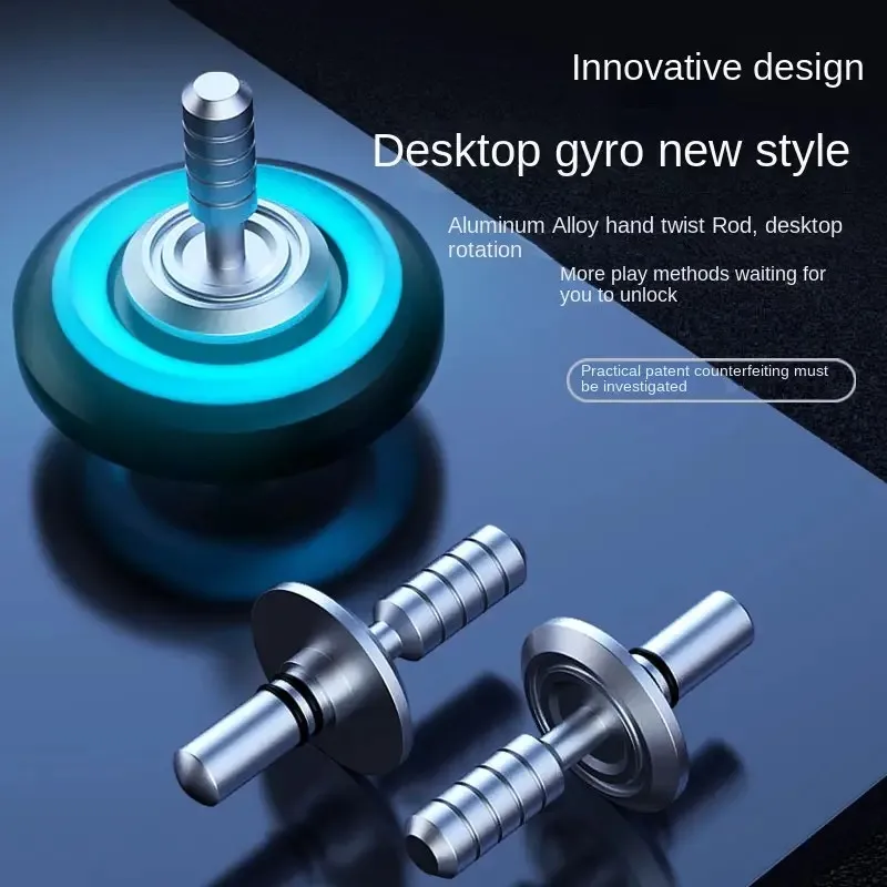 Luminous Fidget Spinner Metal EDC Toy Rainbow Durable LED - Image 2