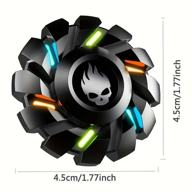 Luminous Fidget Spinner Metal EDC Toy Rainbow Durable LED - Image 3