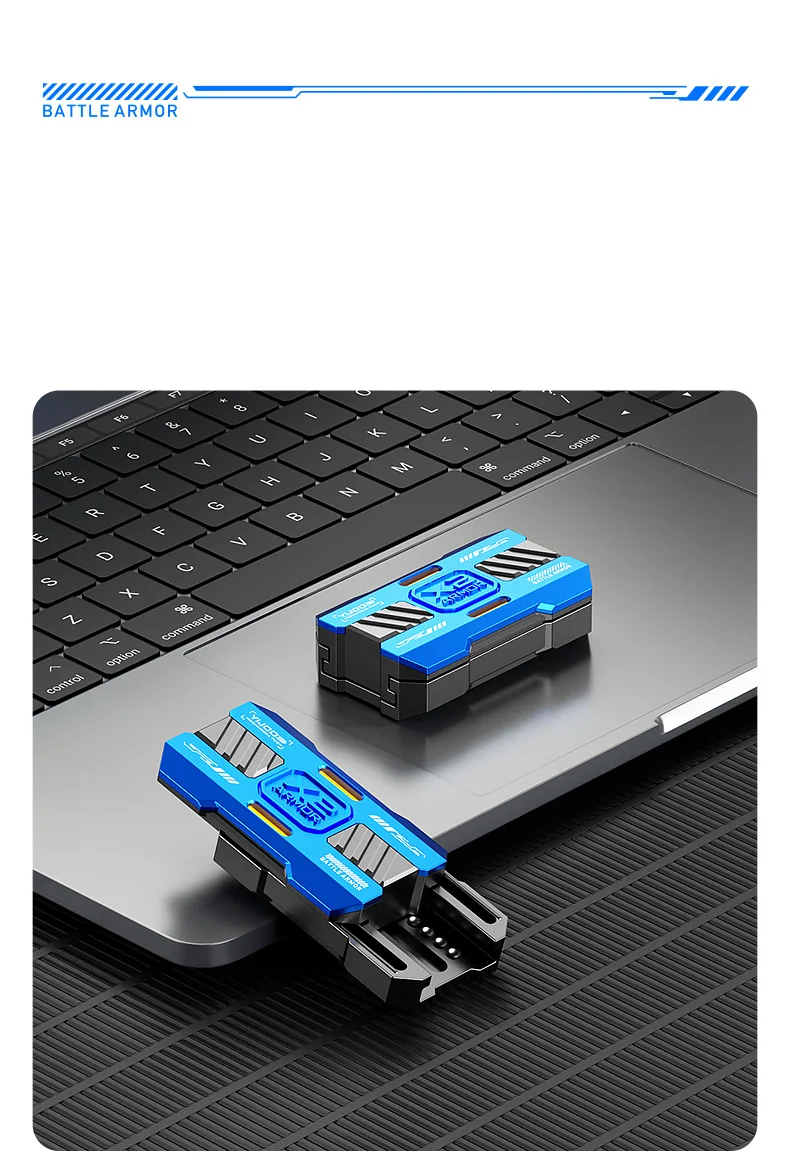 Luminous Push Slider Metal Fidget Toy EDC Stress Relief - Image 16