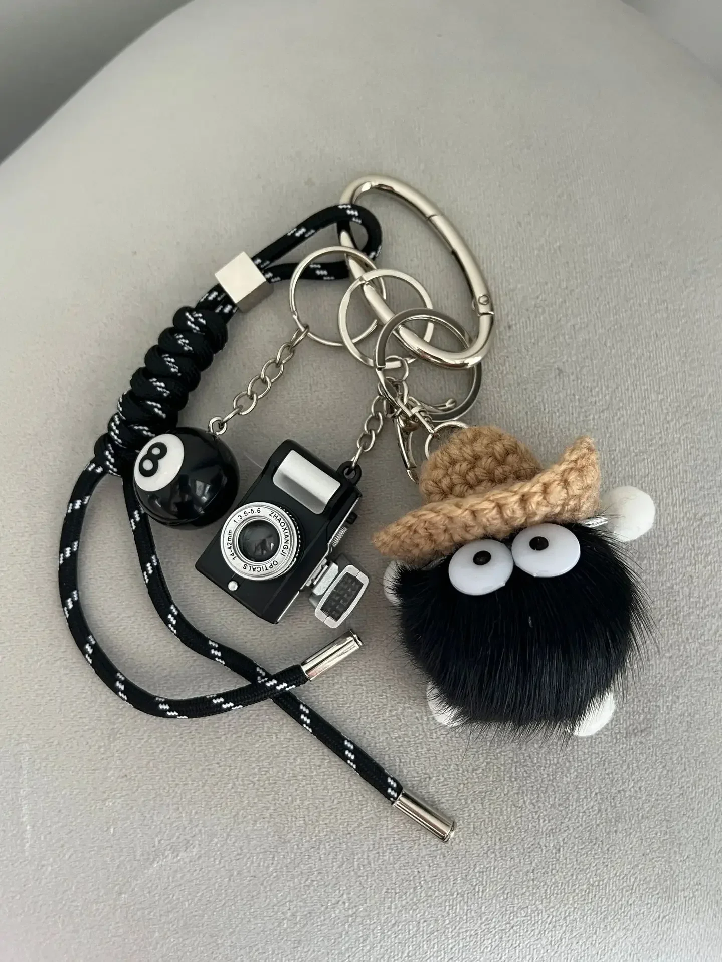 Braid Rope Bag Charm Leather Dachshund Keychain Aesthetic - Image 11