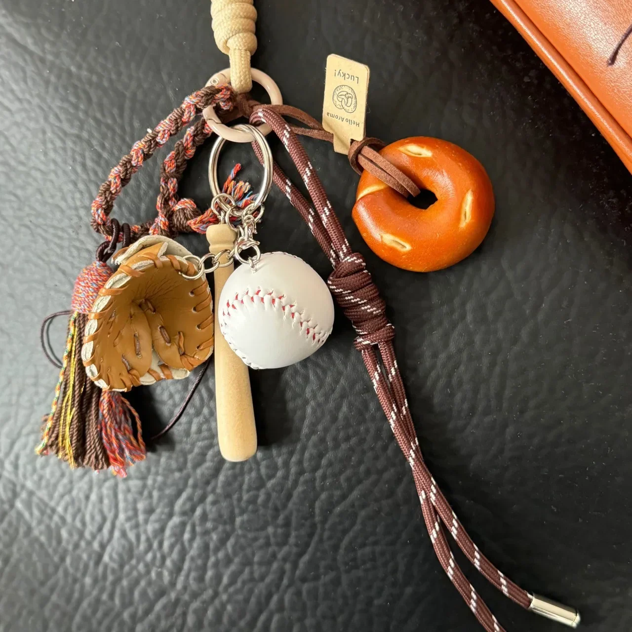 Braid Rope Bag Charm Leather Dachshund Keychain Aesthetic - Image 12