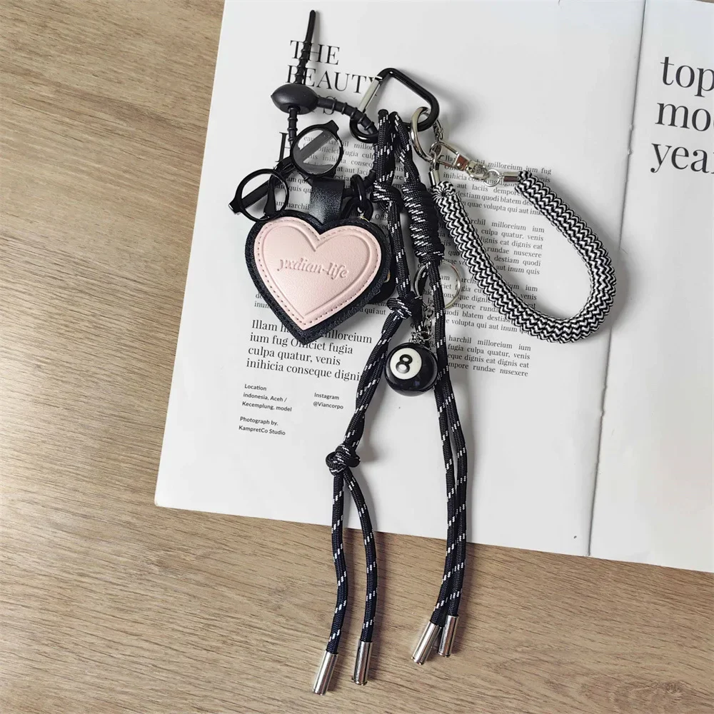 Braid Rope Bag Charm Leather Dachshund Keychain Aesthetic - Image 14
