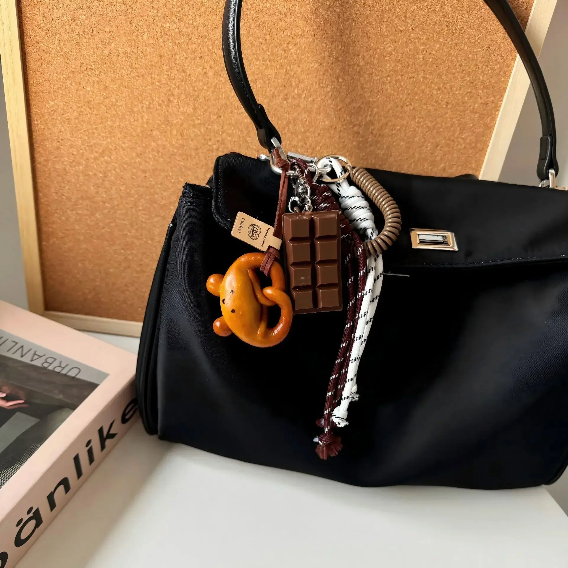 Braid Rope Bag Charm Leather Dachshund Keychain Aesthetic - Image 15