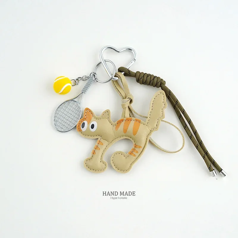 Braid Rope Bag Charm Leather Dachshund Keychain Aesthetic - Image 19