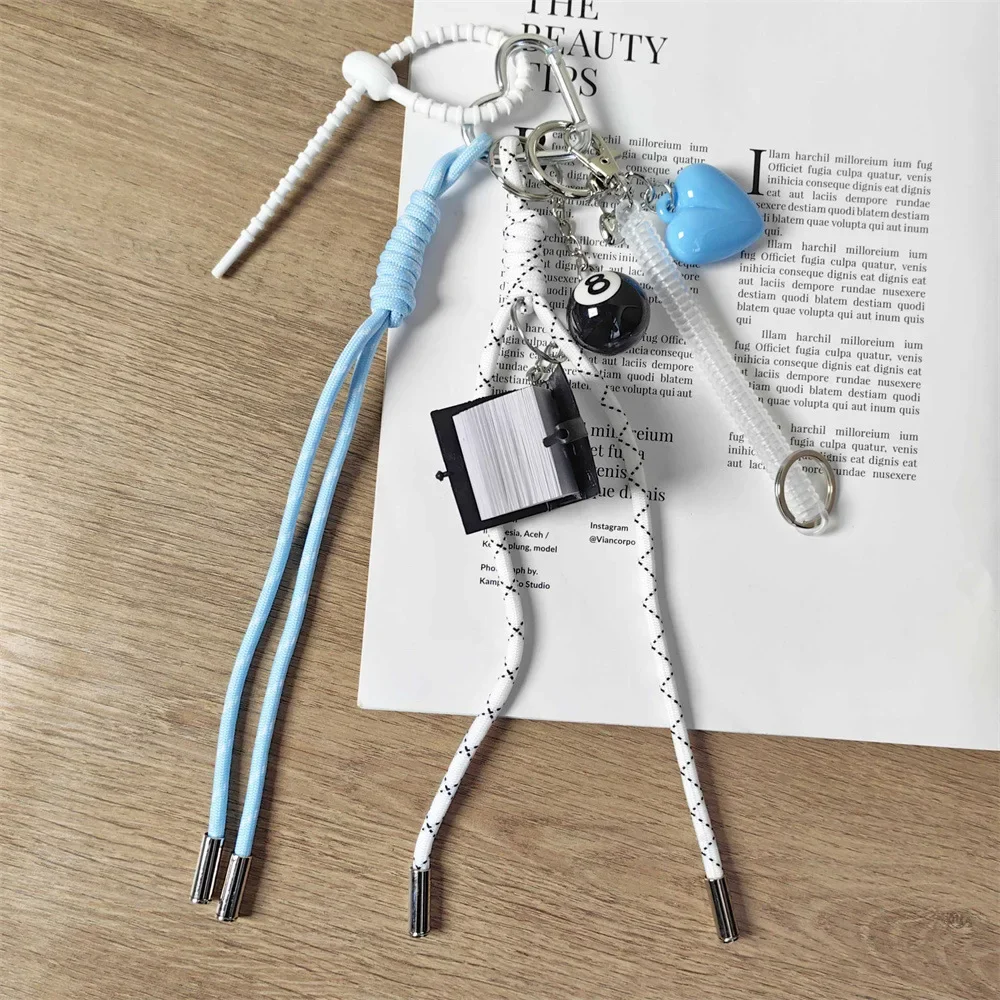 Braid Rope Bag Charm Leather Dachshund Keychain Aesthetic - Image 20
