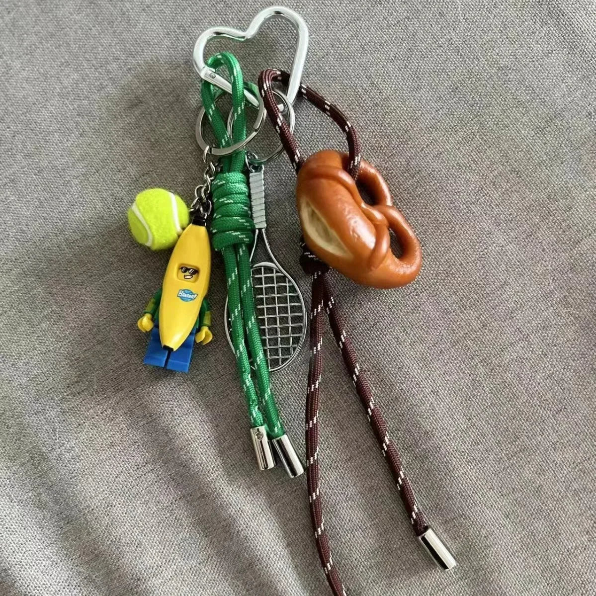 Braid Rope Bag Charm Leather Dachshund Keychain Aesthetic - Image 7