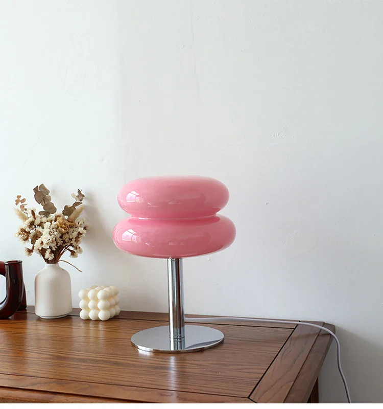Macaron Glass Table Lamp Trichrome Night Light Eye Guard - Image 13