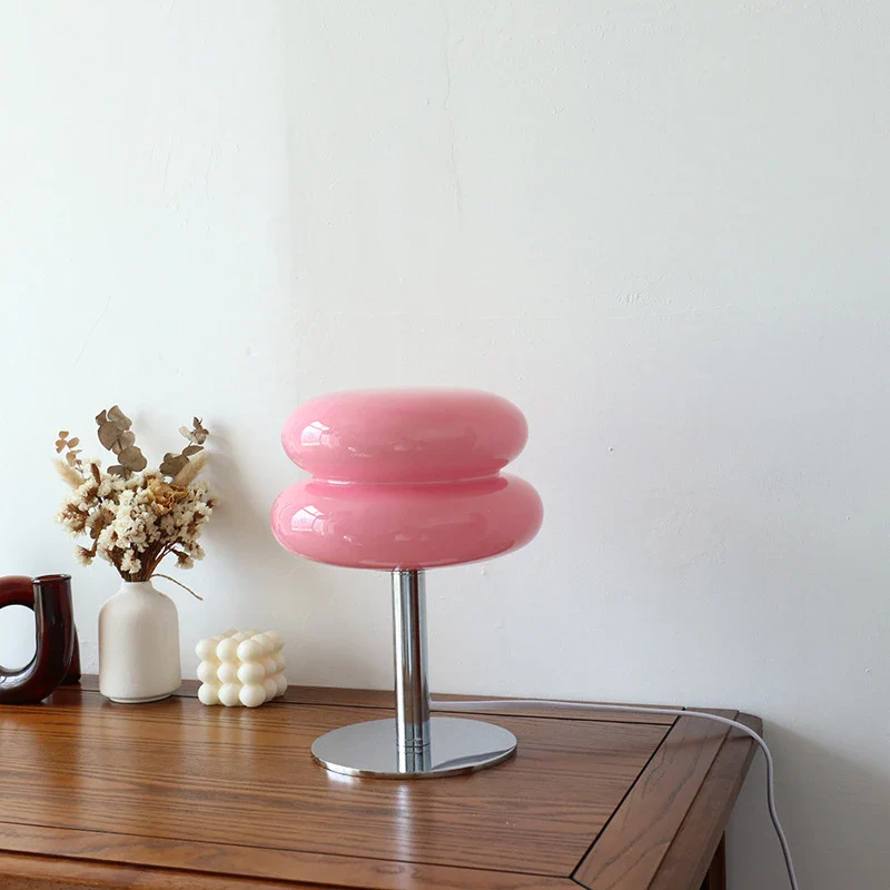Macaron Glass Table Lamp Trichrome Night Light Eye Guard - Image 22