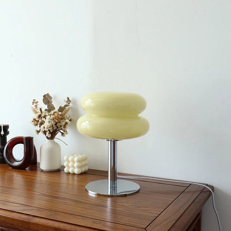 Macaron Glass Table Lamp Trichrome Night Light Eye Guard - Image 3