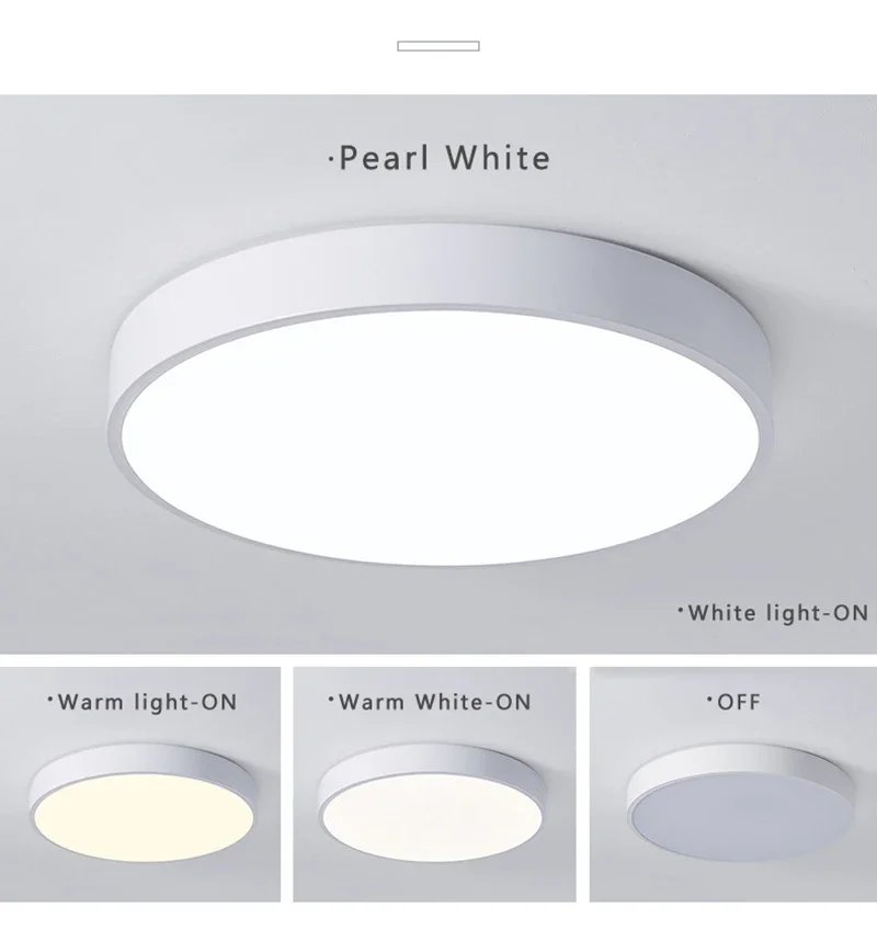 Macaron LED Ceiling Light Modern Wood Grain Fixture - Image 16