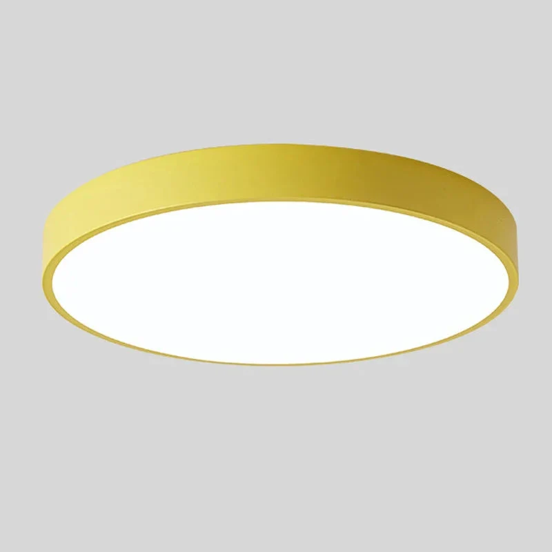 Macaron LED Ceiling Light Modern Wood Grain Fixture - Image 28