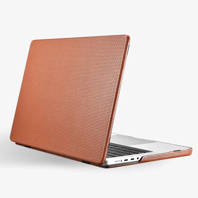 MacBook Pro Leather Case 14 16 Inch Textured Slim Shell - Image 3